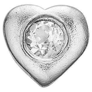 Christina Collect 925 sterling sølv Topaz Heart Lille sølv hjerte med hvid topaz, model 603-S1